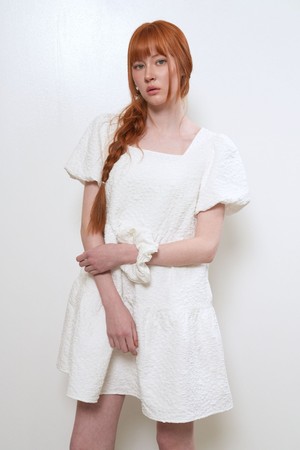 WOMAN 링클 볼륨 퍼프 원피스 [3COL] / WBE2L15503