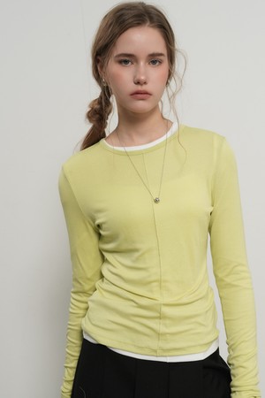 [26SS] WOMAN 에어리 라운드넥 핀턱 티셔츠 [8COL] / GF1LTS505