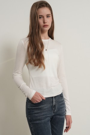 [26SS] WOMAN 에어리 라운드넥 핀턱 티셔츠 [8COL] / GF1LTS505