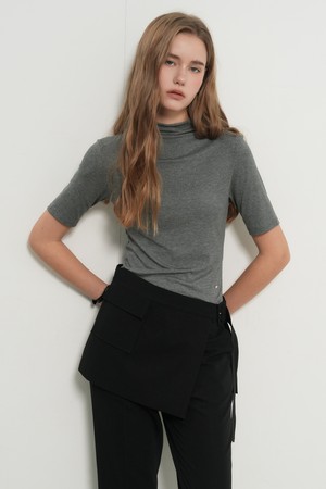 WOMAN 아세테이트 모크넥 반팔티 [4COL] / GF1LTS501