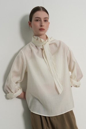 [26SS] WOMAN 실키 스카프 블라우스 [3COL] / GF1LBL507