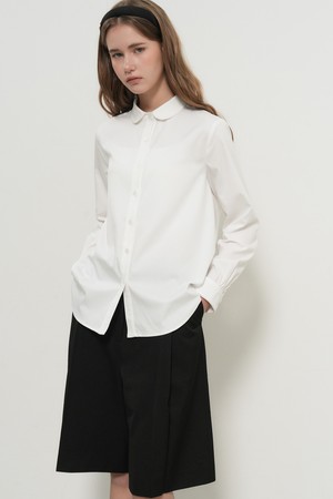 [26SS] WOMAN 링클프리 라운드 카라 블라우스 2COL / GF1LBL504