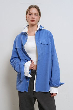 [26SS] UNISEX 워시드 더블 포켓 셔츠 [4COL] / GF1USH002