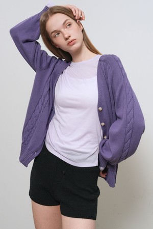 [26SS] WOMAN 코튼 블렌드 새들 숄더 가디건 [3COL] / GF1LKC518