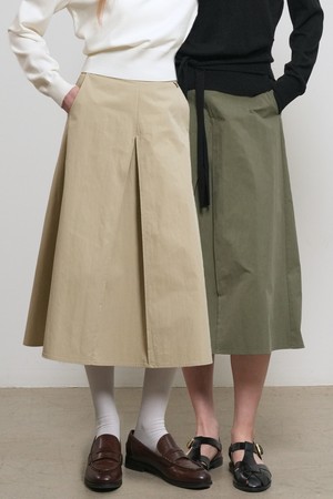 [26SS] WOMAN 스플릿 에이라인 미디 스커트 [3COL] / GF1LSK506