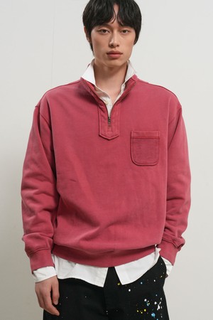 [26SS] MAN 포켓 하프 집업 맨투맨 [3COL] / GF1MSS004