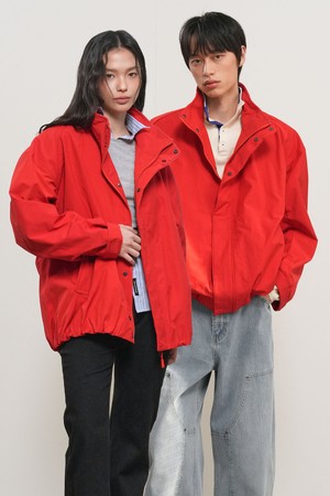 UNISEX 볼륨 블루종 봄버 점퍼 [RED] / GF1UJP006