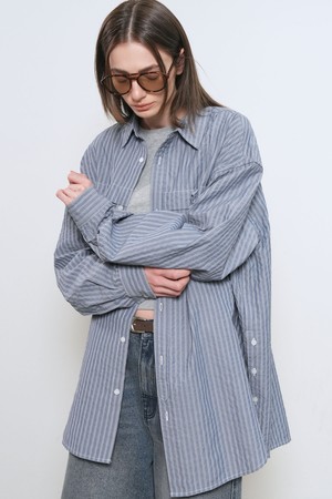[26SS] UNISEX 루즈핏 스트라이프 포켓 셔츠 [3COL] / GF1USH001