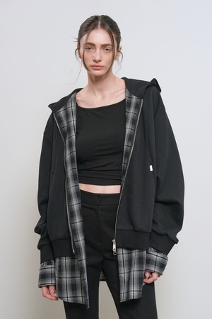 [26SS] UNISEX 셔츠 레이어드 후드집업 2COL / GF1UJP004