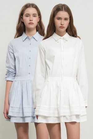 [26SS] WOMAN 플리츠 셔츠 원피스 [2COL] / GF1LOP504