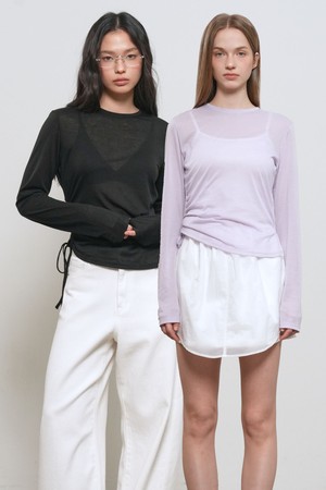 [26SS] WOMAN 셔링 롱슬리브 티셔츠 [4COL] / GF2LTS517