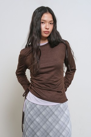 [26SS] WOMAN 셔링 롱슬리브 티셔츠 [4COL] / GF2LTS517