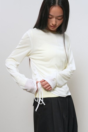 [26SS] WOMAN 셔링 롱슬리브 티셔츠 [4COL] / GF2LTS517