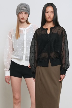 [26SS] WOMAN 도트 시스루 가디건 [2COL] / GF1LKC516