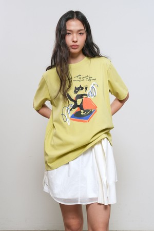 [26SS] WOMAN 댄싱 캣 오버핏 반팔 티셔츠 [3COL] / GF2LTS519