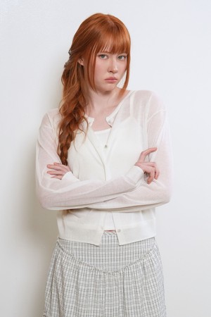 [26SS] WOMAN 패커블 시어 롱 슬리브 가디건 [4COL] / WBE2L04540