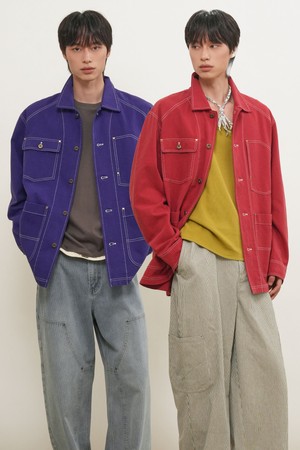 [26SS] MAN 워시드 레일로드 워크자켓 [2COL] / GF1MJK007