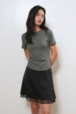 [26SS] WOMAN 아세테이트 라운드넥 티셔츠 [4COL] / GF2LTS509