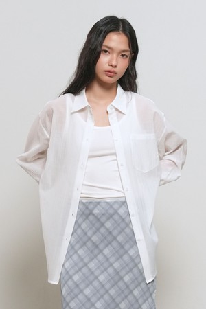 [26SS] WOMAN 링클 시어 셔츠 [6COL] / WBE2L03531