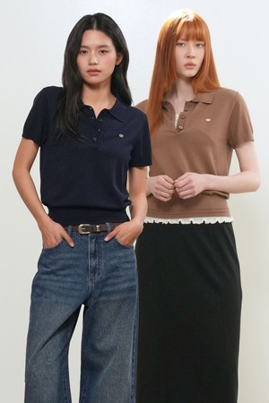 [26SS] WOMAN 에어리 에센셜 카라 하프 니트 [4COL] / WBE2L05513