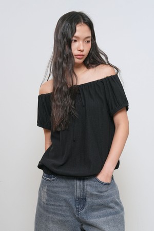 [26SS] WOMAN 캡 슬리브 셔링 티셔츠 [2COL] / GF2LTS512