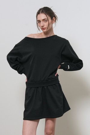 [26SS] WOMAN 보트넥 맨투맨 원피스 [2COL] / GF2LOP509