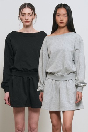 [26SS] WOMAN 보트넥 맨투맨 원피스 [2COL] / GF2LOP509