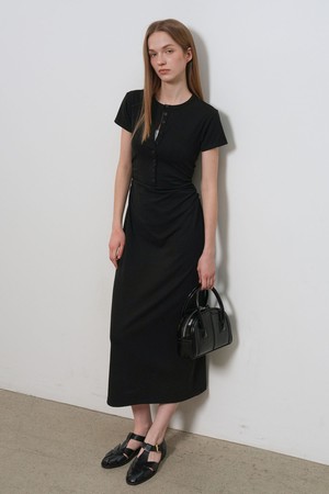 [26SS] WOMAN 핏티드 셔링 롱 원피스 [2COL] / GF1LOP506