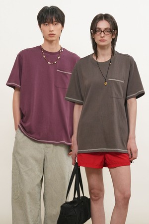 [26SS] UNISEX 스티치 포인트 포켓 티셔츠 [3COL] / GF1UTS008
