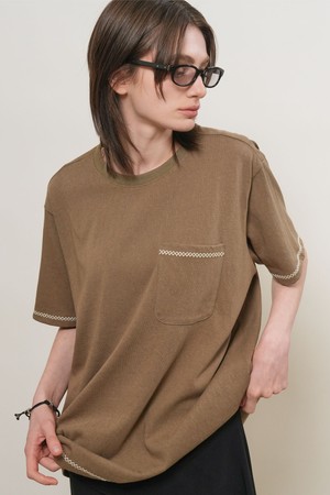 [26SS] UNISEX 스티치 포인트 포켓 티셔츠 [3COL] / GF1UTS008