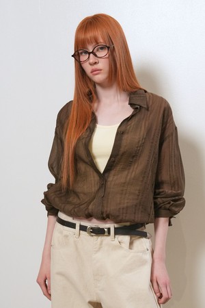 [26SS] WOMAN 시어 레이어드 블루종 셔츠 [3COL] / GF2LSH519