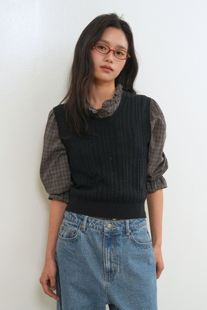 [26SS] WOMAN 스켈럽 스카시 니트 베스트 [3COL] / GF2LKV528