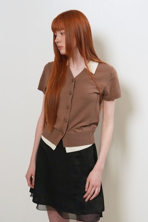 [26SS] WOMAN 레이어드 에센셜 하프 가디건 [3COL] / WBE2L04534