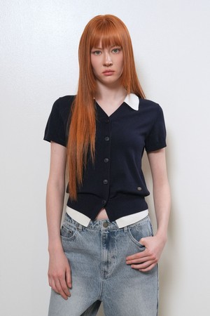 [26SS] WOMAN 레이어드 에센셜 하프 가디건 [3COL] / WBE2L04534