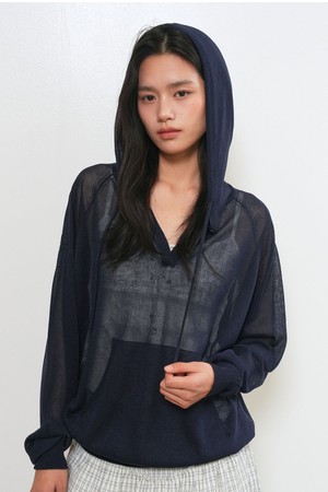 [26SS] WOMAN 시어 후드 니트 풀오버 [3COL] / GF2LKP526