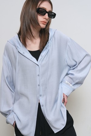 [26SS] WOMAN 루즈핏 링클 후디드 셔츠 [3COL] / GF1LSH512