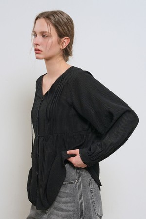 [26SS] WOMAN 루즈핏 래글런 핀턱 블라우스 [3COL] / GF2LBL514