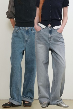 [26SS] WOMAN 세미 와이드 데님 팬츠 [2COL] / GF2LPT510