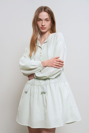 [26SS] WOMAN 핀턱 로우라이즈 원피스 [3COL] / GF2LOP507