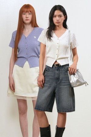 [26SS] WOMAN 에어리 브이넥 케이블 가디건 [5COL] / WBD2L43545