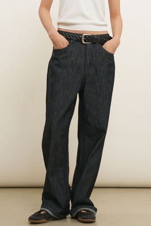 [26SS] WOMAN 세미 와이드 데님 팬츠 [NAVY] / GF2LPT519
