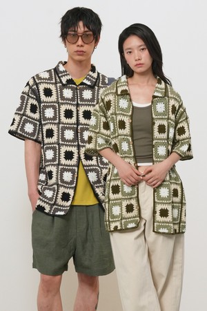 [26SS] UNISEX 그래니 스퀘어 하프 가디건 [2COL] / GF2UKC019
