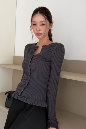 [코오롱몰 단독] [26FW] WOMAN 리브드 슬림 가디건 [3COL] / GF3LKC520