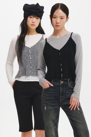 WOMAN 스캘럽 니트 뷔스티에 [2COL] / GF3LKV512