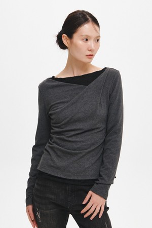 WOMAN 드레이프 셔링 긴팔 티셔츠 [4COL] / GF3LTS503
