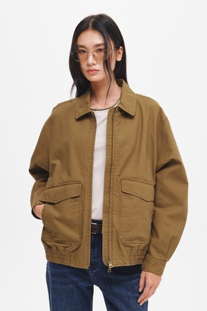 UNISEX 빅포켓 캔버스 블루종 [2COL] / GF3UJP002
