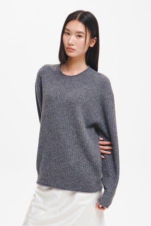 UNISEX 롤링 디테일 크루넥 풀오버 [2COL] / GF3UKP001