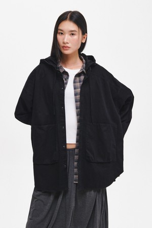 UNISEX 투웨이 포켓 루즈핏 후디셔츠 [3COL] / GF3UJK012