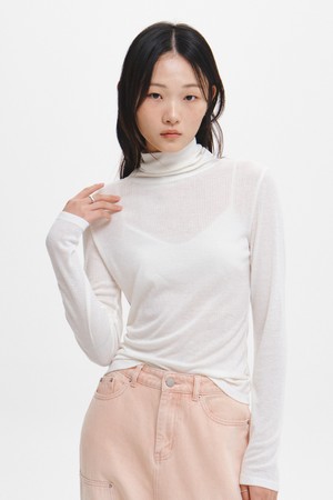 WOMAN 골지 소프트 터틀넥 티셔츠 [6COL] / GF3LTS511