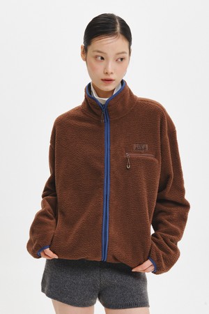 UNISEX 폴딩밴드 배색 핑거홀 집업 플리스 [3COL] / GF3UJK007